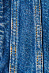 part of blue worn denim close-up, background