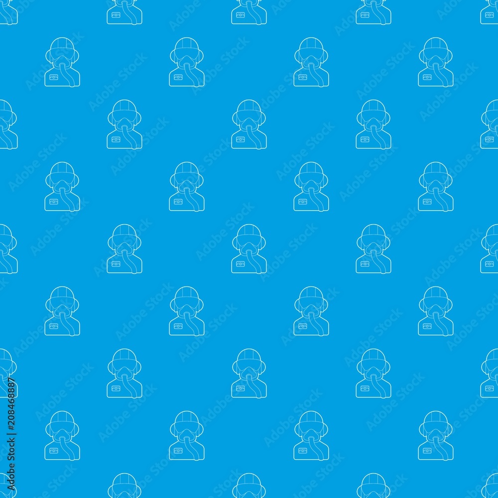 Poster pilot pattern vector seamless blue repeat for any use