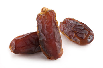 Dates fruit on white background in Saudi Arabia Dates