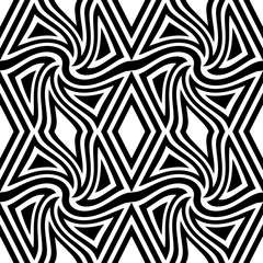 Abstract seamless black and white pattern