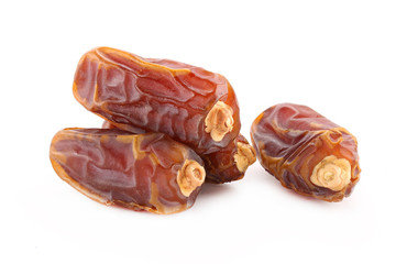 Dates fruit on white background in Saudi Arabia Dates