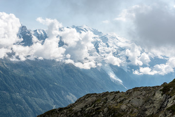 Mont Blanc Peak in Auvergne-Rhône-Alpes in France