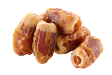 Dates fruit on white background in Saudi Arabia Dates