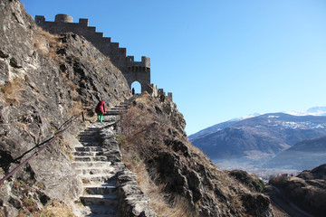 Steps to the Castle in Sion