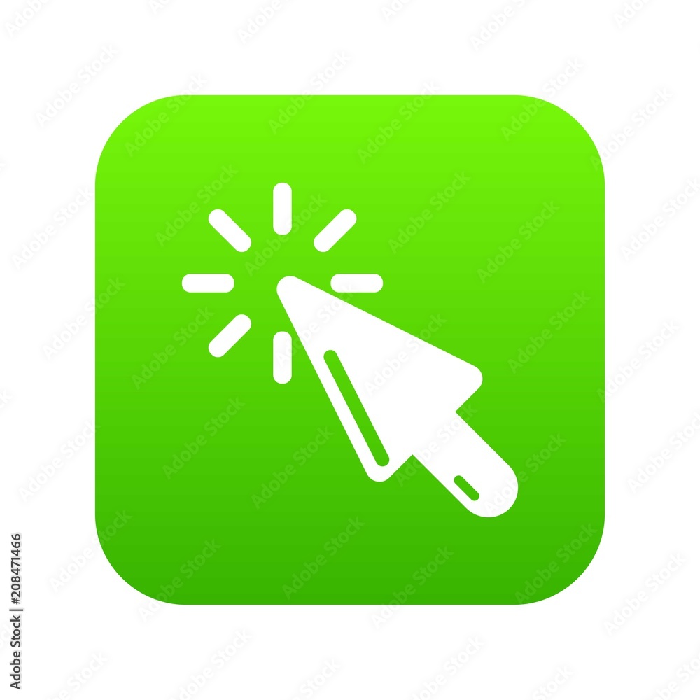 Poster cursor click icon. simple illustration of cursor click vector icon for web