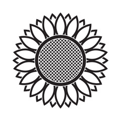 Line icon sunflower