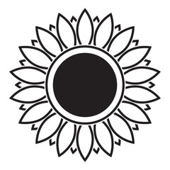 Line icon sunflower