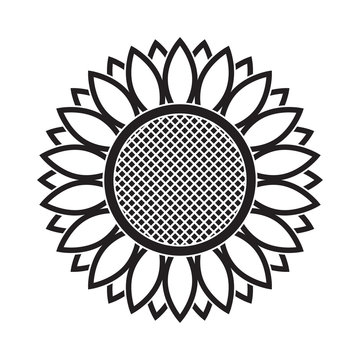 Line icon sunflower