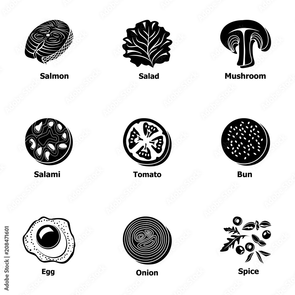 Poster luncheon icons set. simple set of 9 luncheon vector icons for web isolated on white background