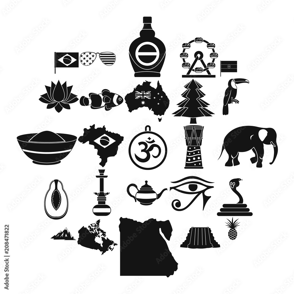 Aufkleber feature icons set. simple set of 25 feature vector icons for web isolated on white background