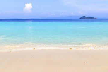 Beautiful beach and tropical sea at Nyaung Oo Phee Island, Myanmar.