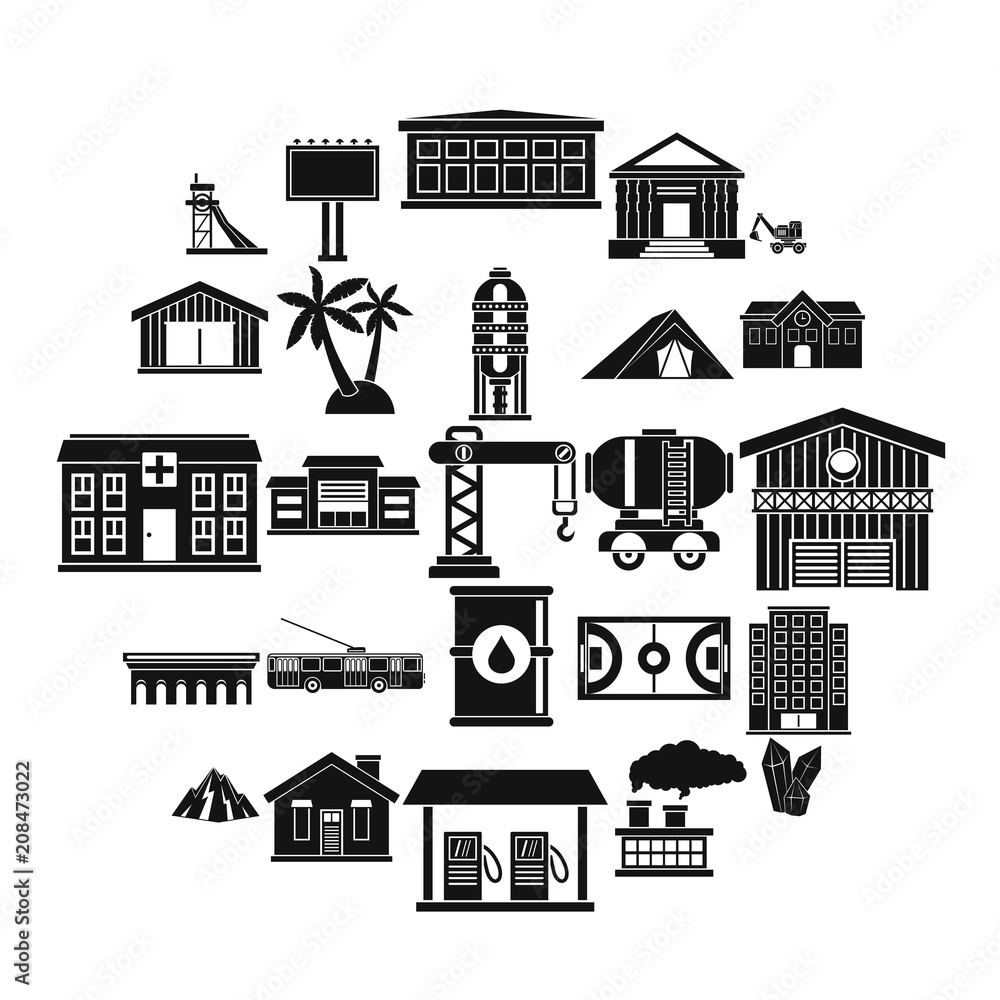 Poster situation icons set. simple set of 25 situation vector icons for web isolated on white background