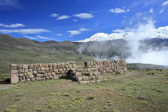 Die Ruinen von Maucallacta nahe Pampacolca in Arequipa, Peru