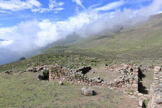 Die Ruinen von Maucallacta nahe Pampacolca in Arequipa, Peru