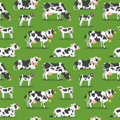 seamless pattern with cows