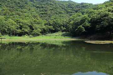 Obraz premium Landscape View of the Beautiful MengHu , New Taipei City, Taiwan