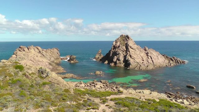 Sugarloaf Rock, a famous coastal landmark near the town of Dunsborough in South-West Australia.