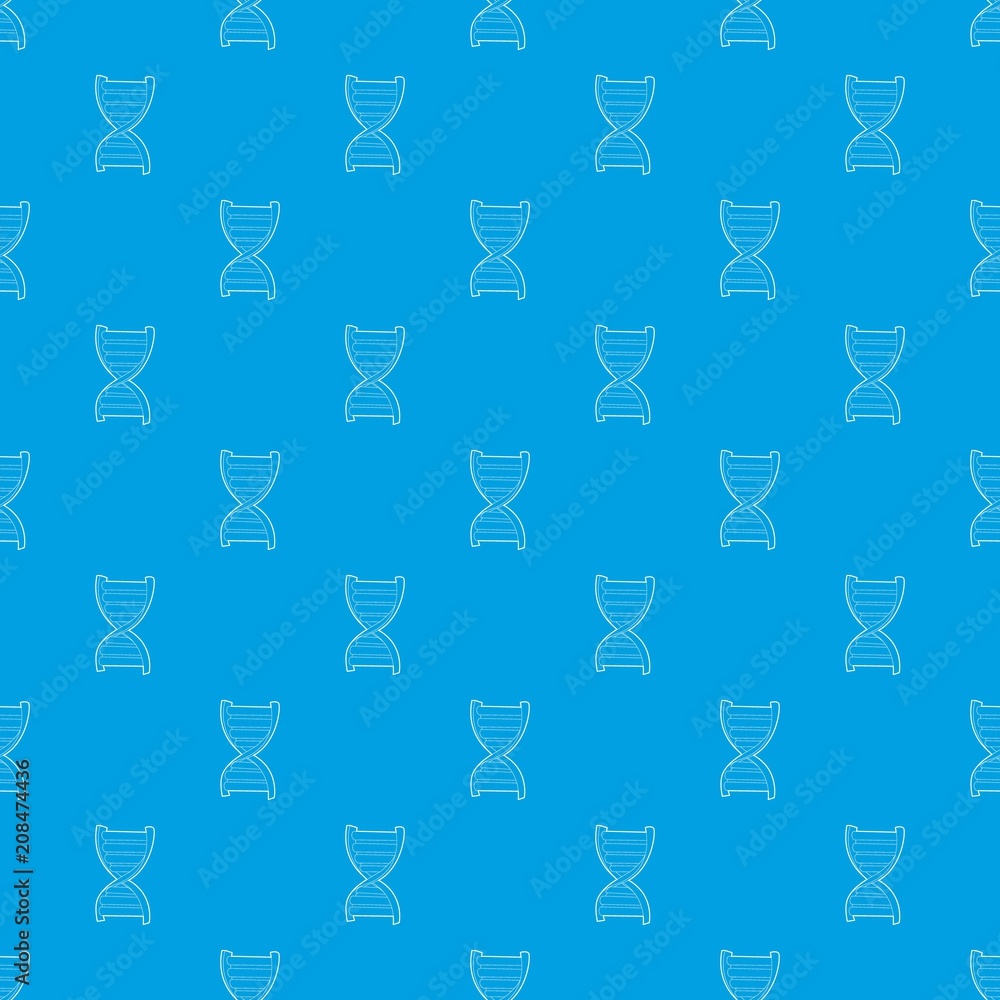 Poster dna strand pattern vector seamless blue repeat for any use
