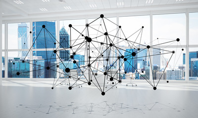 Networking and wireless connection as concept for effective modern business