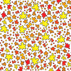 handmade puzzle pattern seamless