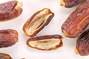 peel dates Dates fruit on white background in Saudi Arabia Dates