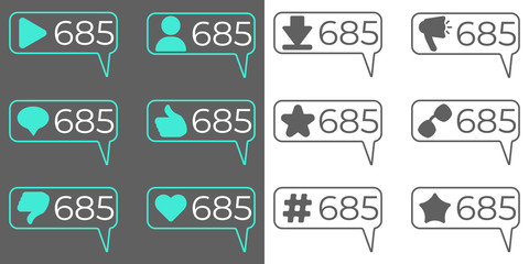 Vector social network icons. Flat design.