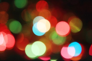 Bokeh lights background. Abstract multicolored light.Christmas concept.