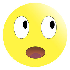 Cute Surprised on White Background. Isolated Illustration