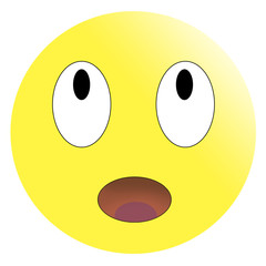 Fototapeta premium Cute Surprised on White Background. Isolated Illustration