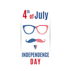 Vector Fourth of July greeting banner. Happy Independence Day of United States of America.