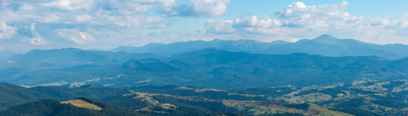 Fototapeta na wymiar Summer Carpathian mountain view