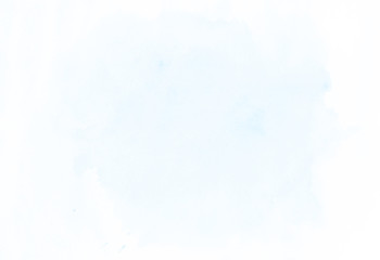 Soft white-blue watercolor illustration, hand drawn image. Azure splash. Template background for design. - 208483421
