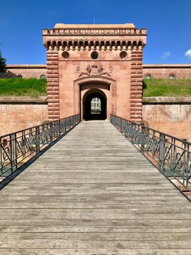 Reduitgeb&auml;ude im Stadtpark Fronte Lamotte in Germersheim (Rheinland-Pfalz)