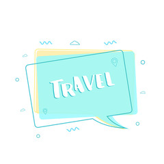 Time to travel banner with handwritten lettering. Vector illustration.