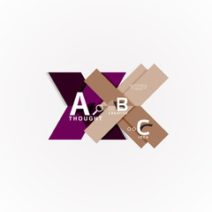 Geometric design abstract option infographics