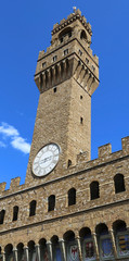 Fototapeta na wymiar Florence Italy Old Palace called Palazzo Vecchio