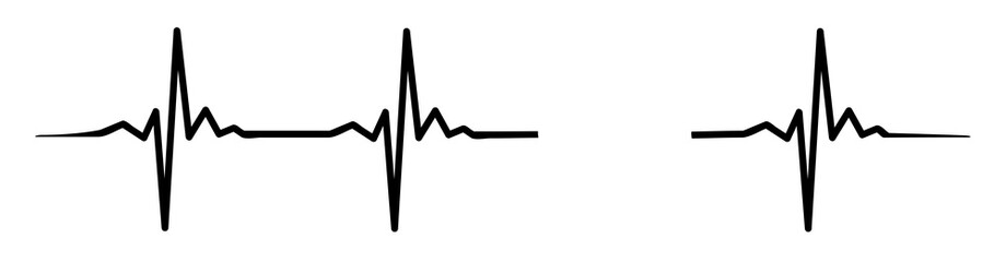 Heartbeat with placeholder for things you love #isoliert #vektor - Herzschlag mit Platzhalter für Dinge, die man liebt - obrazy, fototapety, plakaty