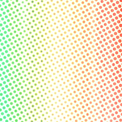 Glowing Halftone Dots Retro Circles Spot Pattern with Gradient Fade of Green to Yellow Orange and Red Background Design Art - High resolution illustration for graphic element or backdrop use.