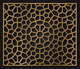Decorative panel for laser cutting.