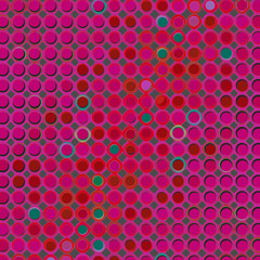 Retro Pop Art Circle Design with Vivid Pink Purple and Green Dot Design - High resolution illustration, suitable for graphic element or background use.
