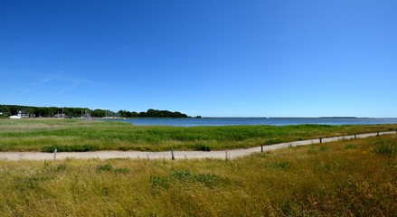Fototapeta na wymiar Panorama - Hafen Kloster, Insel Hiddensee