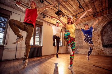Professional dancer training modern dances in studio © luckybusiness