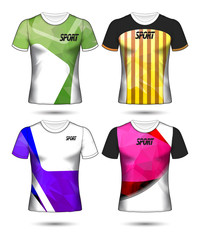Set of soccer or football jersey template t-shirt style, Design your football club vector illustration