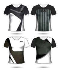 Set of soccer or football jersey template t-shirt style, Design your football club vector illustration