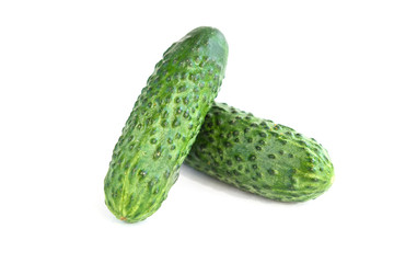 Cucumbers isolated on white background.
