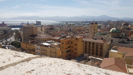 Vista dal bastione, cagliari, sardegna.