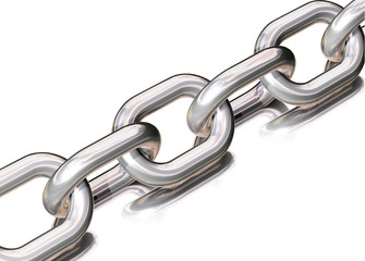 Obraz premium chain 3d illustration on white background