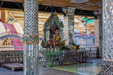 A Buddha Image in the Kuthodaw Pagoda, Mandalay, Myanmar