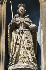 Queen Elizabeth I Statue on Fleet Street in London