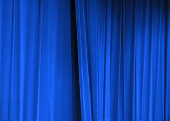 Blue curtain details